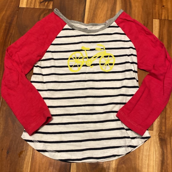 Girl’s Size 3 T-shirt Bundle of 2: GAP Pink Sleeves with Bicycle & Hooded Tunic - Picture 2 of 12